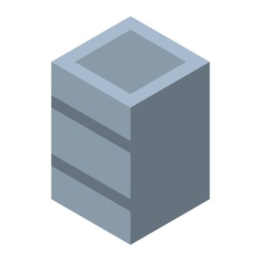 Gri komidin simgesi, izometrik stili