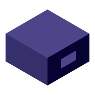 Mor kutusu simgesi, izometrik stili