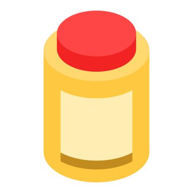 Protein kavanoz simgesi, izometrik stili