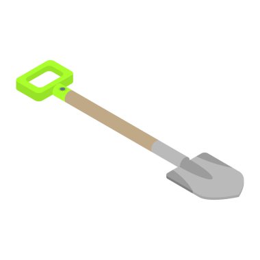 Bahçe küreği simgesi, izometrik biçim