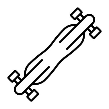 Hız yol kaykay simgesi, anahat stili