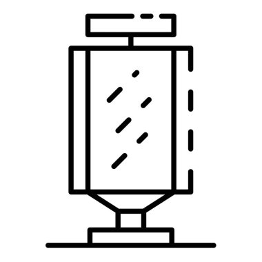 Şehir lightbox simgesi, anahat stili