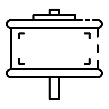 Şehir billboard simgesi, anahat stili