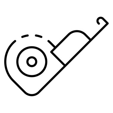 Cetvel teyp simgesi, anahat stili