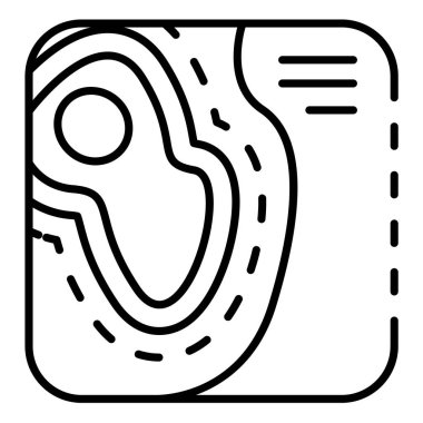 Kadastro Haritası simgesini, anahat stili