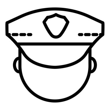 Polis adam yüz simgesi, anahat stili