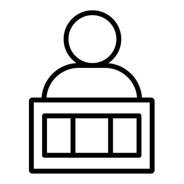 Adam hapishane fotoğraf simge, anahat stili