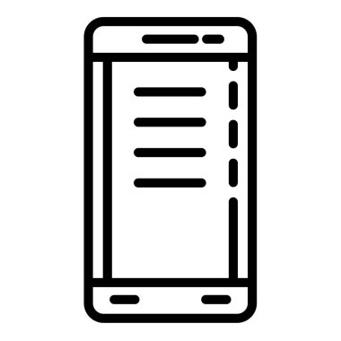 Polis akıllı telefon simgesi, anahat stili