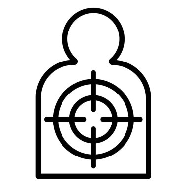 Adam siluet hedef simgesini, anahat stili