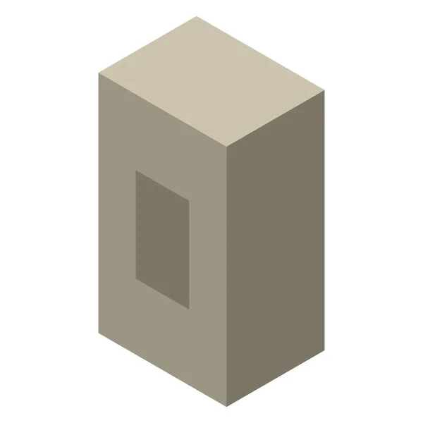 Eco icona confezione di cartone, stile isometrico — Vettoriale Stock