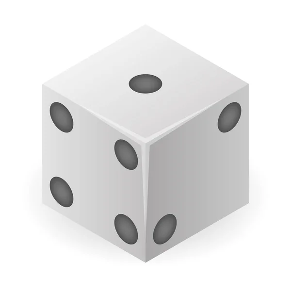 Tabellen spel tärning ikon, isometrisk stil — Stock vektor