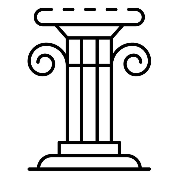Görög oszlop ikon, vázlatos stílus — Stock Vector