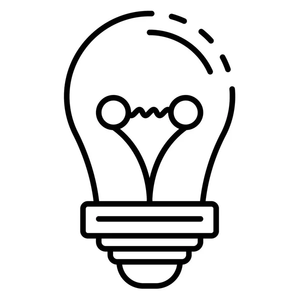 Klassiska glödlampa ikon, dispositionsformat — Stock vektor