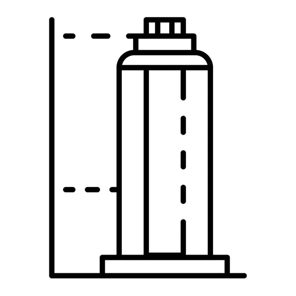 高層ビル建物のアイコン、アウトラインのスタイル — ストックベクタ