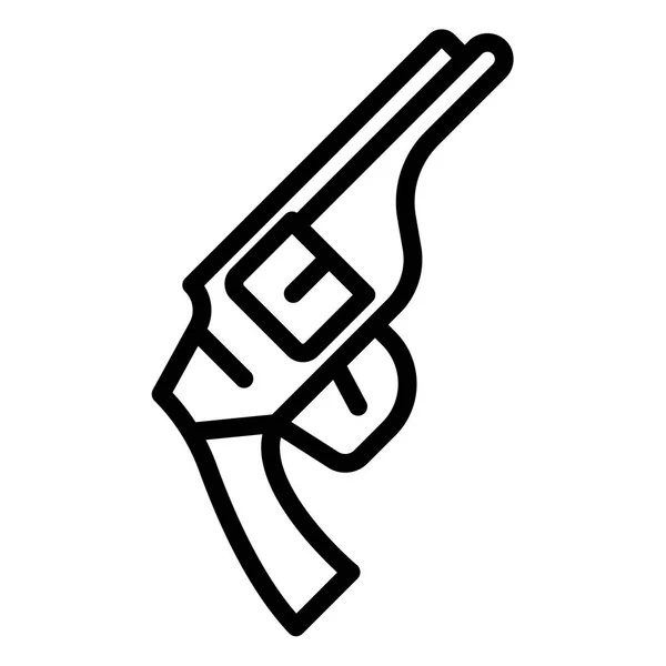 Icono del revólver, estilo del esquema — Vector de stock
