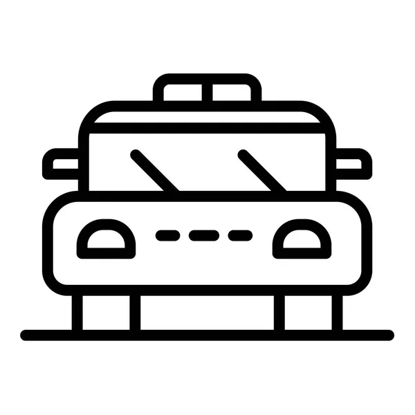 Streifenwagen-Ikone der Polizei, Umriss Stil — Stockvektor