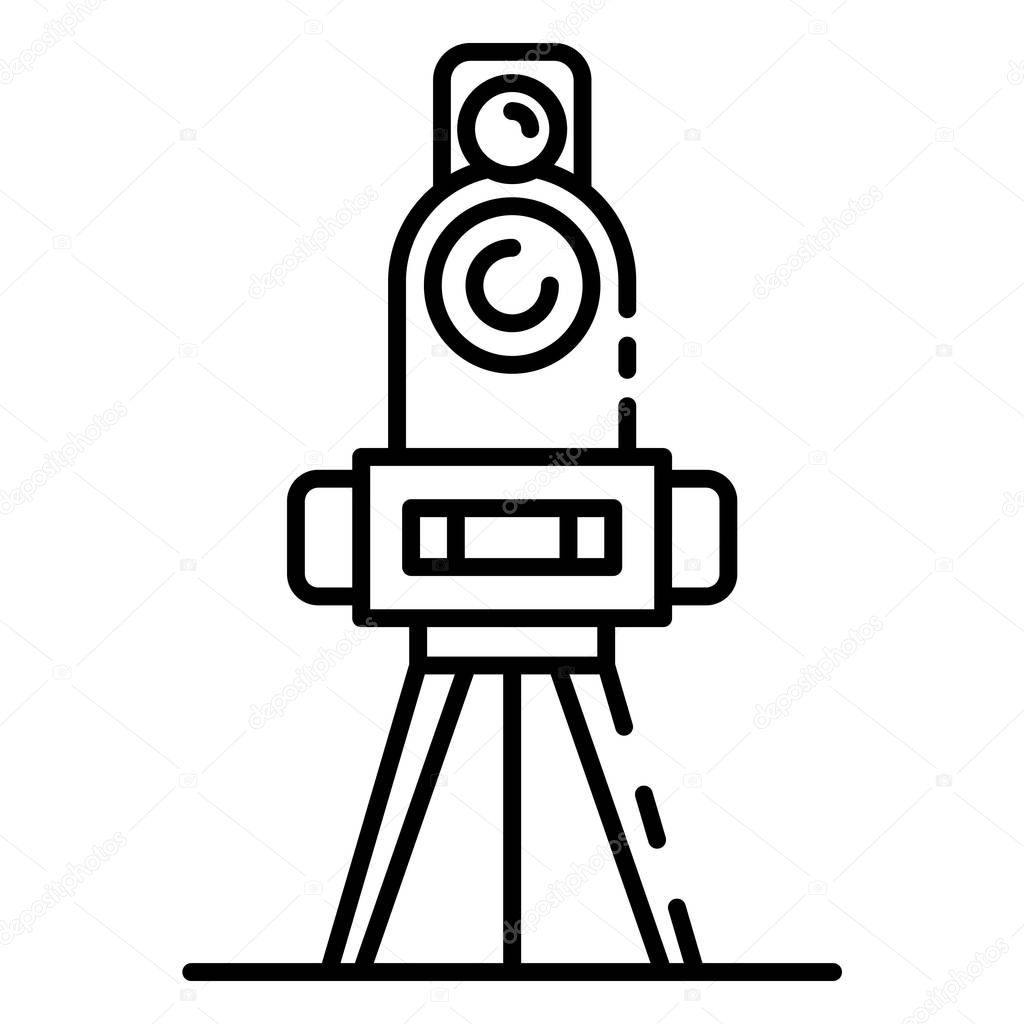 Cadastral equipment icon, outline style