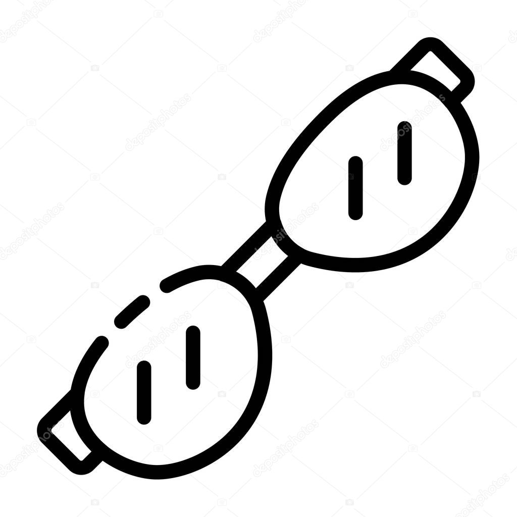 Police sunglasses icon, outline style