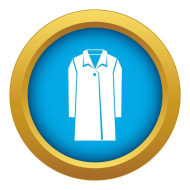 İzole kat mavi simge vektör