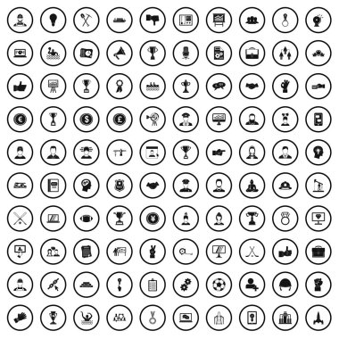 basit tarzda 100 liderlik Icons set