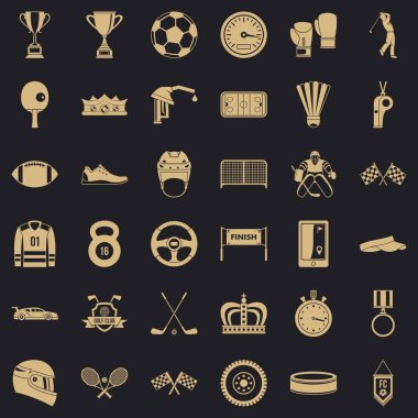 Başarı Icons set, basit tarzı