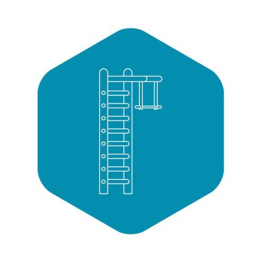 İsveç merdiveni simgesi, anahat stili