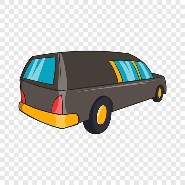 Icono de coche fúnebre, estilo dibujos animados — Vector de stock