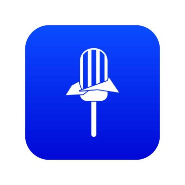 Dondurma simgesi dijital mavi