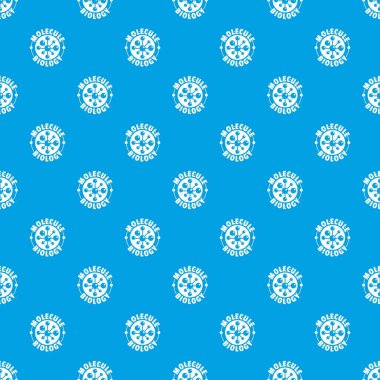 Molekül biyolojisi desen vektör kesintisiz mavi