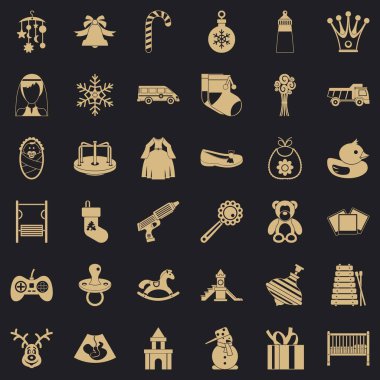 Yeni doğan Icons set, basit tarzı