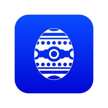 Güzel Paskalya yortusu yumurta simgesi dijital mavi