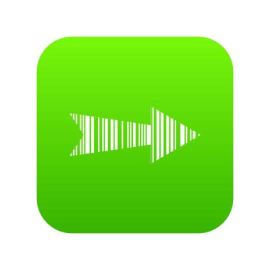 Doğrusal siyah ok yeşil simge vektör