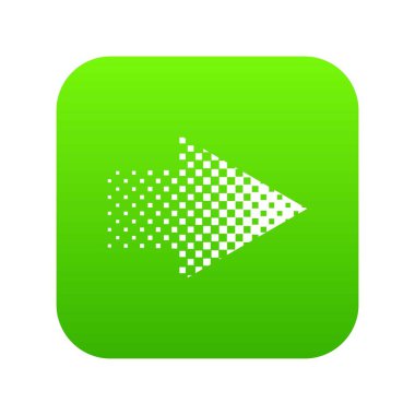 Yarı ton rigth ok yeşil simge vektör