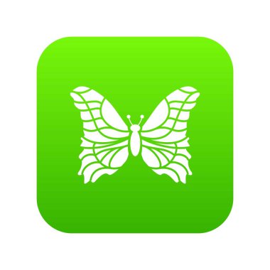 Kelebek yeşil simge vektör
