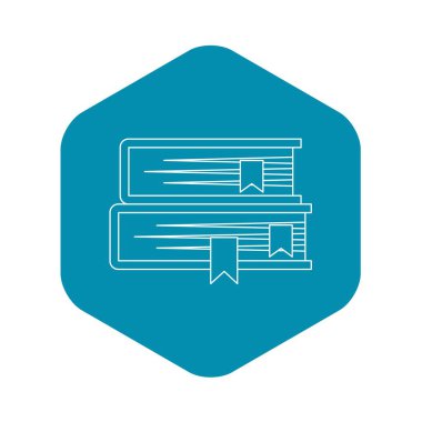 İki kitap simgesi, taslak biçimi