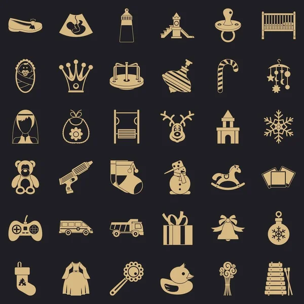 Bebek Icons set, basit tarzı