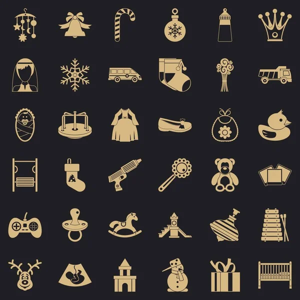 Yeni doğan Icons set, basit tarzı