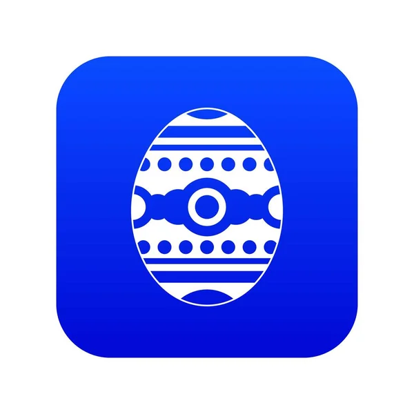 Hermoso huevo de Pascua icono azul digital — Archivo Imágenes Vectoriales
