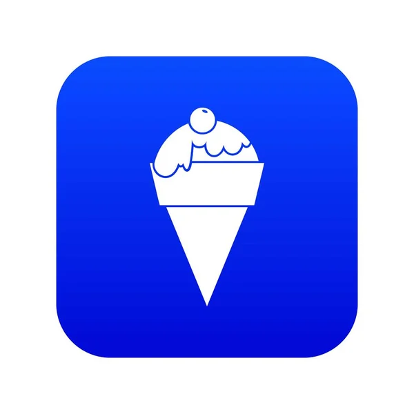 Ice Cream icon digital blue — Stock Vector