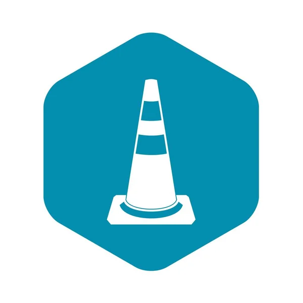 Traffic cone icon, simple style — Stock Vector