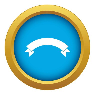 İzole afiş şerit mavi simge vektör