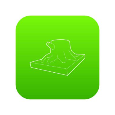 Güdük yeşil simge vektör