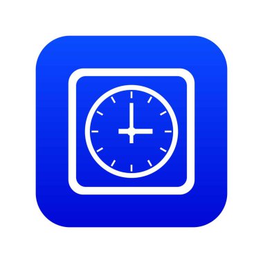 Saat simgesi dijital mavi