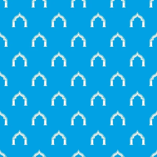 Arch pattern vector seamless blue — Stock Vector