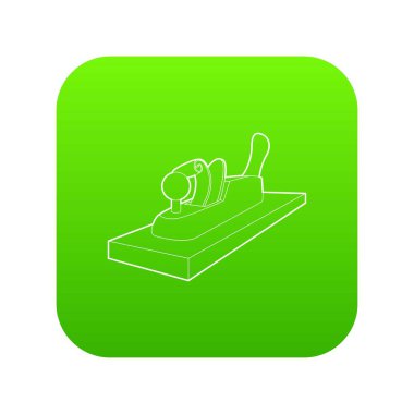 Planer tahta simge yeşil vektör üzerinde