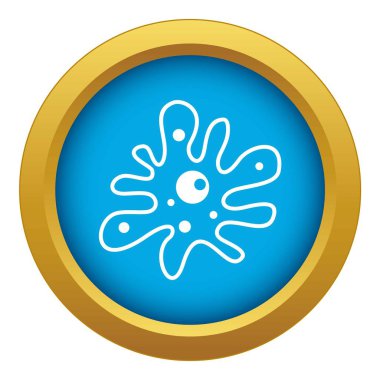 Amip mavi simge vektör izole