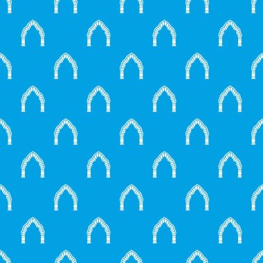 Yuvarlak kemer desen vektör kesintisiz mavi