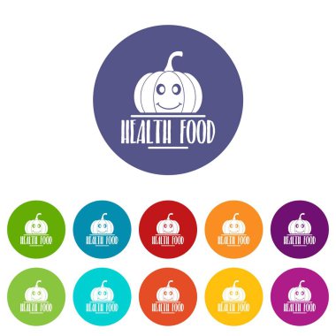 Kabak simgeler vektör renk ayarla