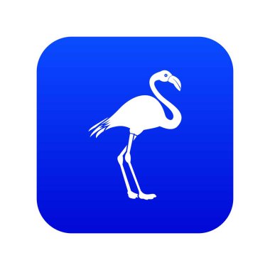 Flamingo simgesi dijital mavi