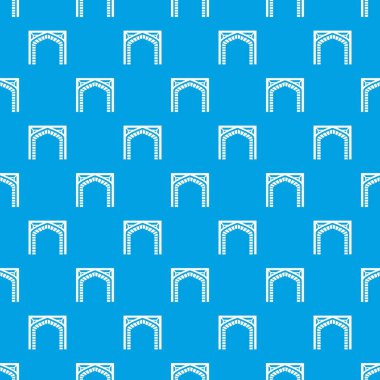 Kapı desen vektör kesintisiz mavi